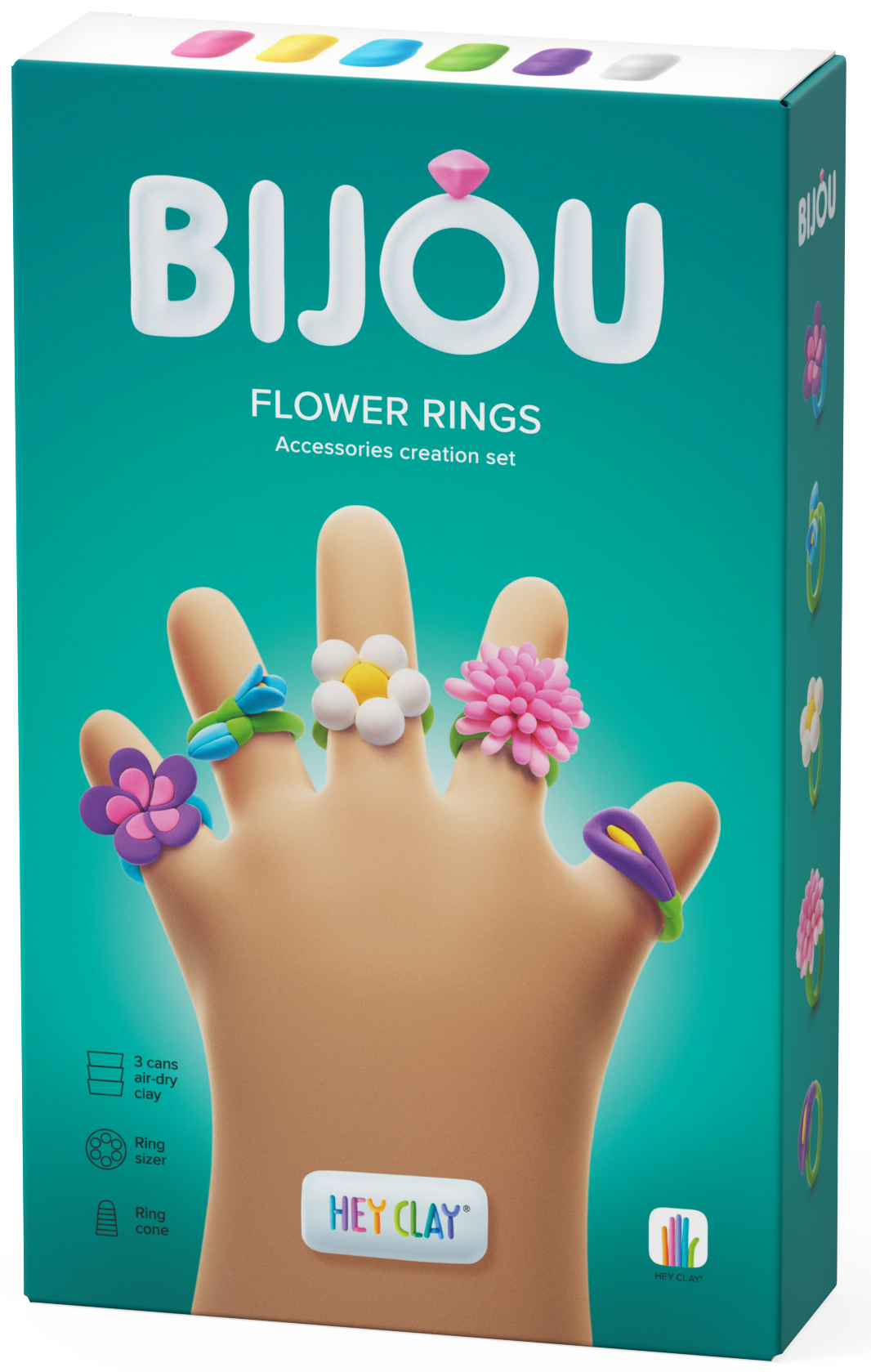 HEY CLAY Modeling Clay Rings Flower  31001E
