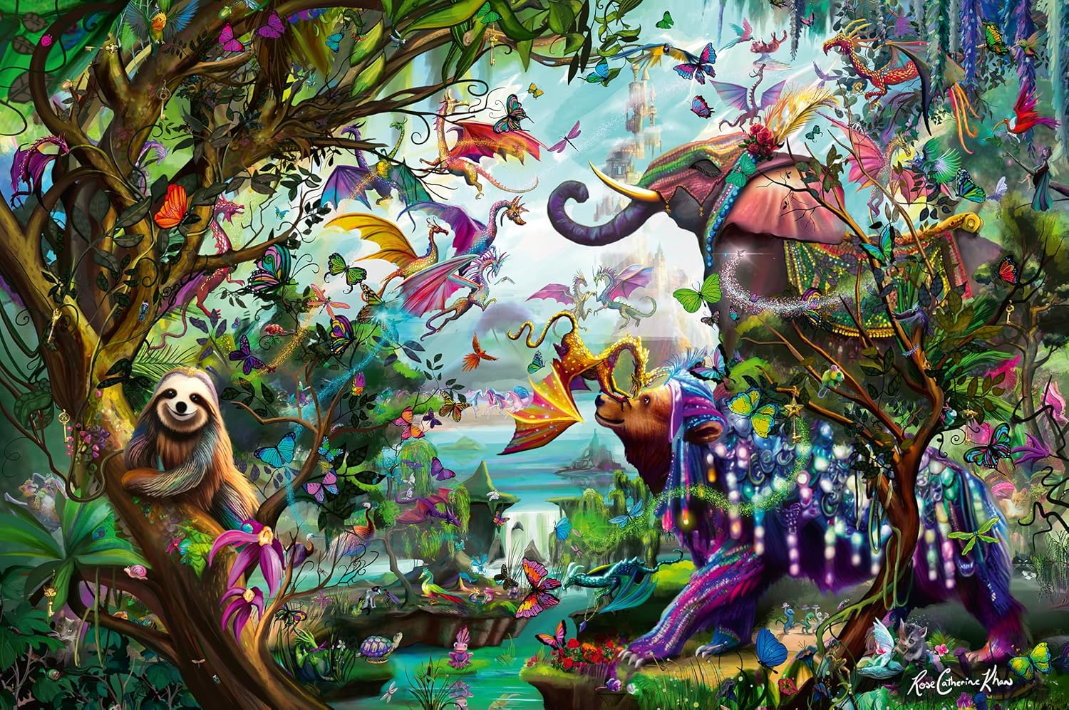 Ravensburger Puzzle 4000 pc Tropical Dragons 12000812V