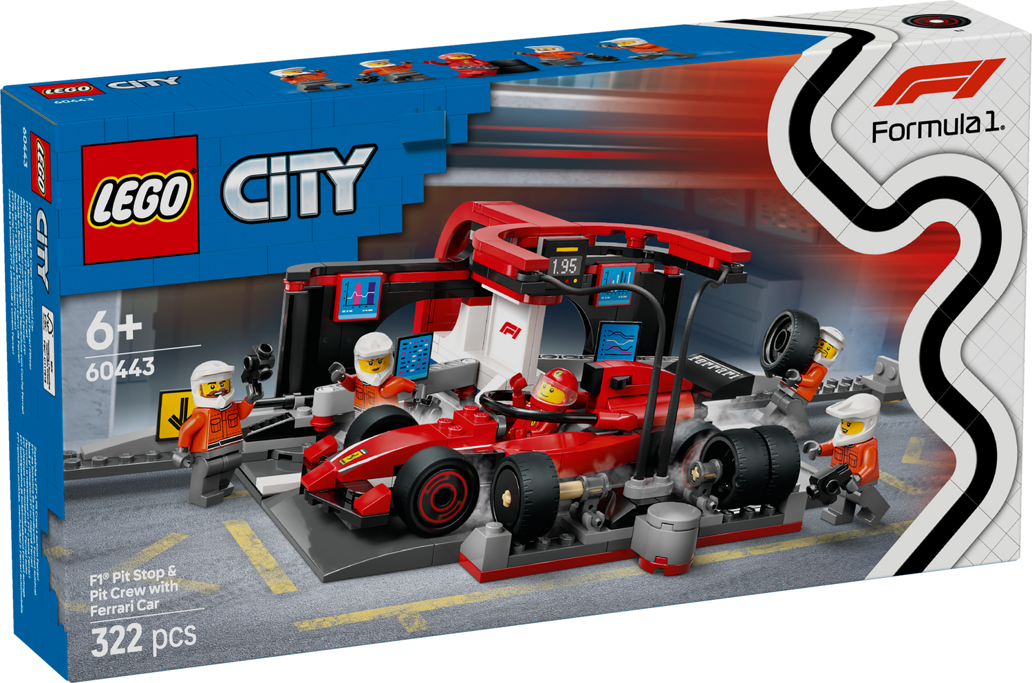 LEGO City F1 Pit Stop & Pit Crew with Ferrari Car 60443L