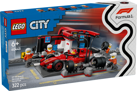 LEGO City F1 Pit Stop & Pit Crew with Ferrari Car 60443L