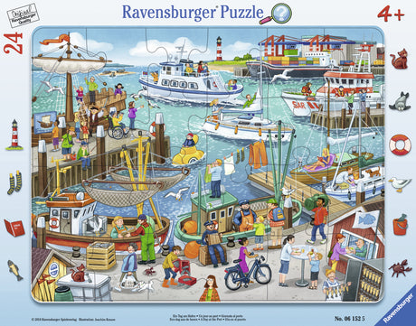 Ravensburger Frame Puzzle 24 pc Day At The Harbour 061525V