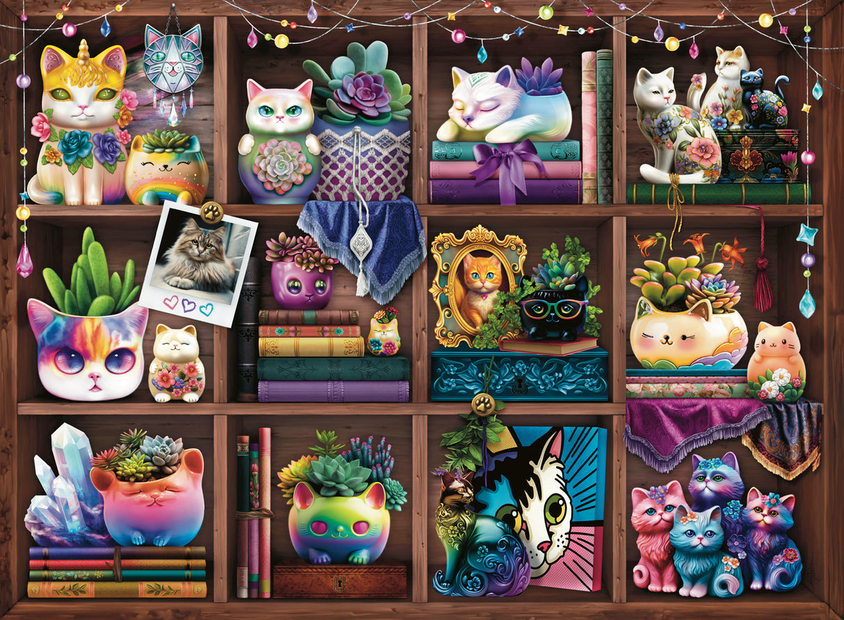 Ravensburger Puzzle 500 Pieces: Cubby Cats and Succulents 12000874V