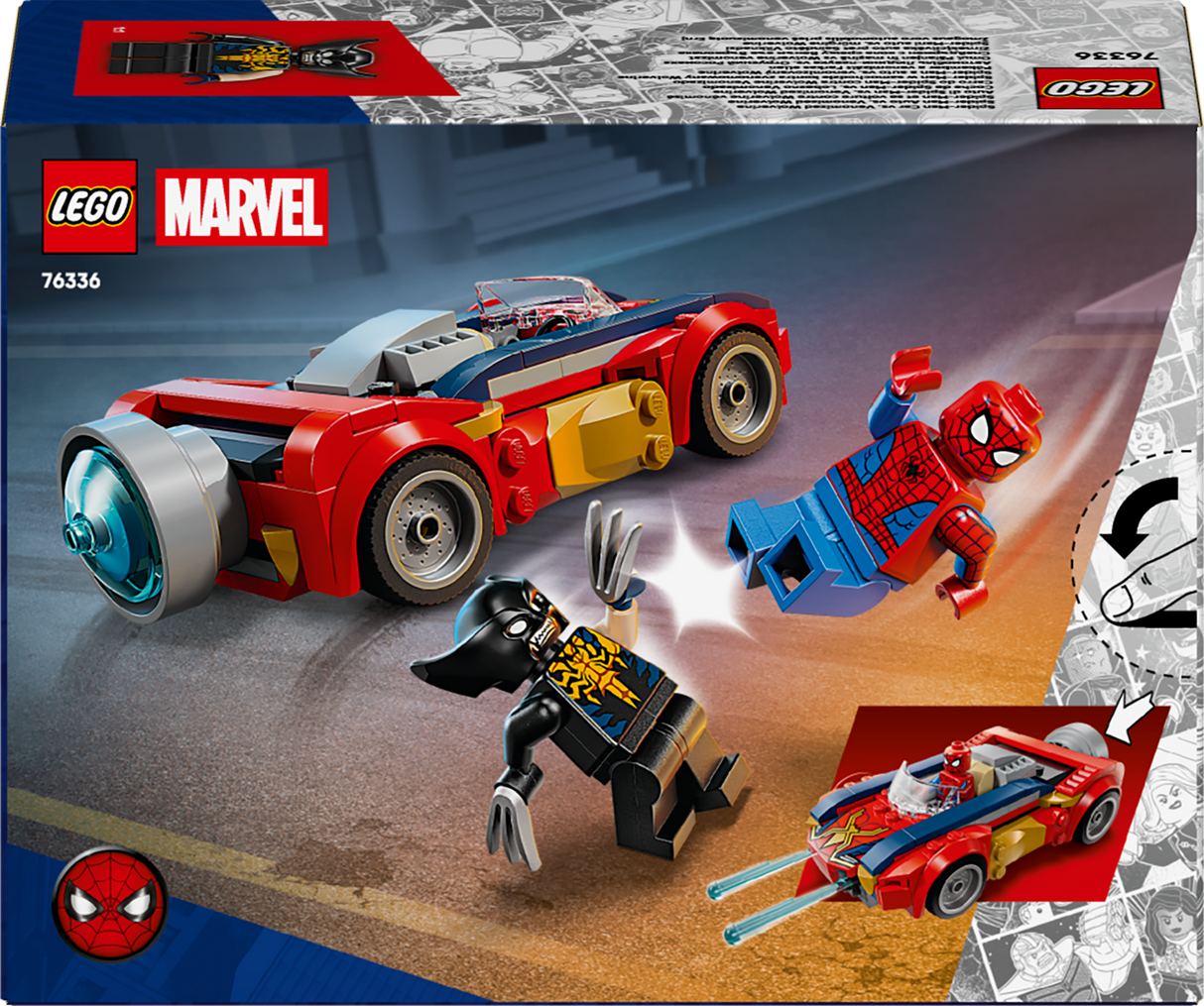 LEGO Super Heroes Spider-Man Car vs. Venomized Wolverine 76336L