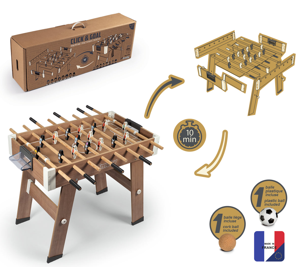 Smoby Wooden Table Football Set 620700S