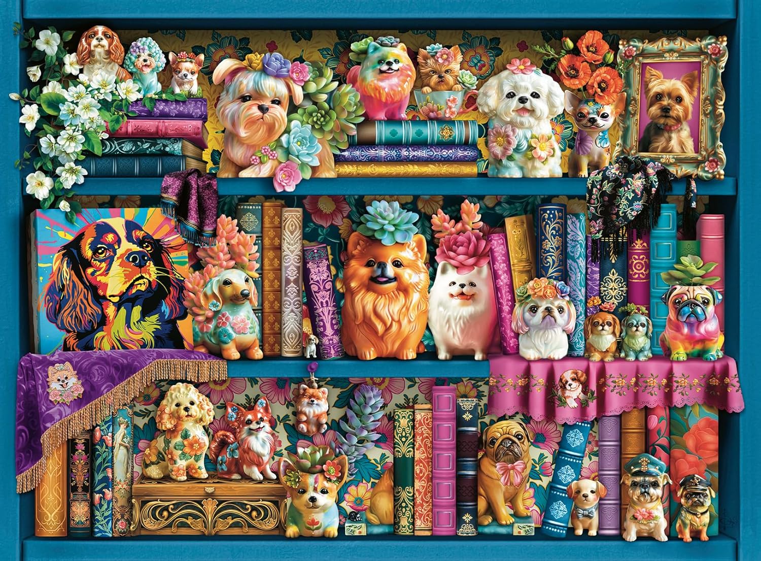Ravensburger Puzzle 500 Pieces: Precious Porcelain Pups 12001466V