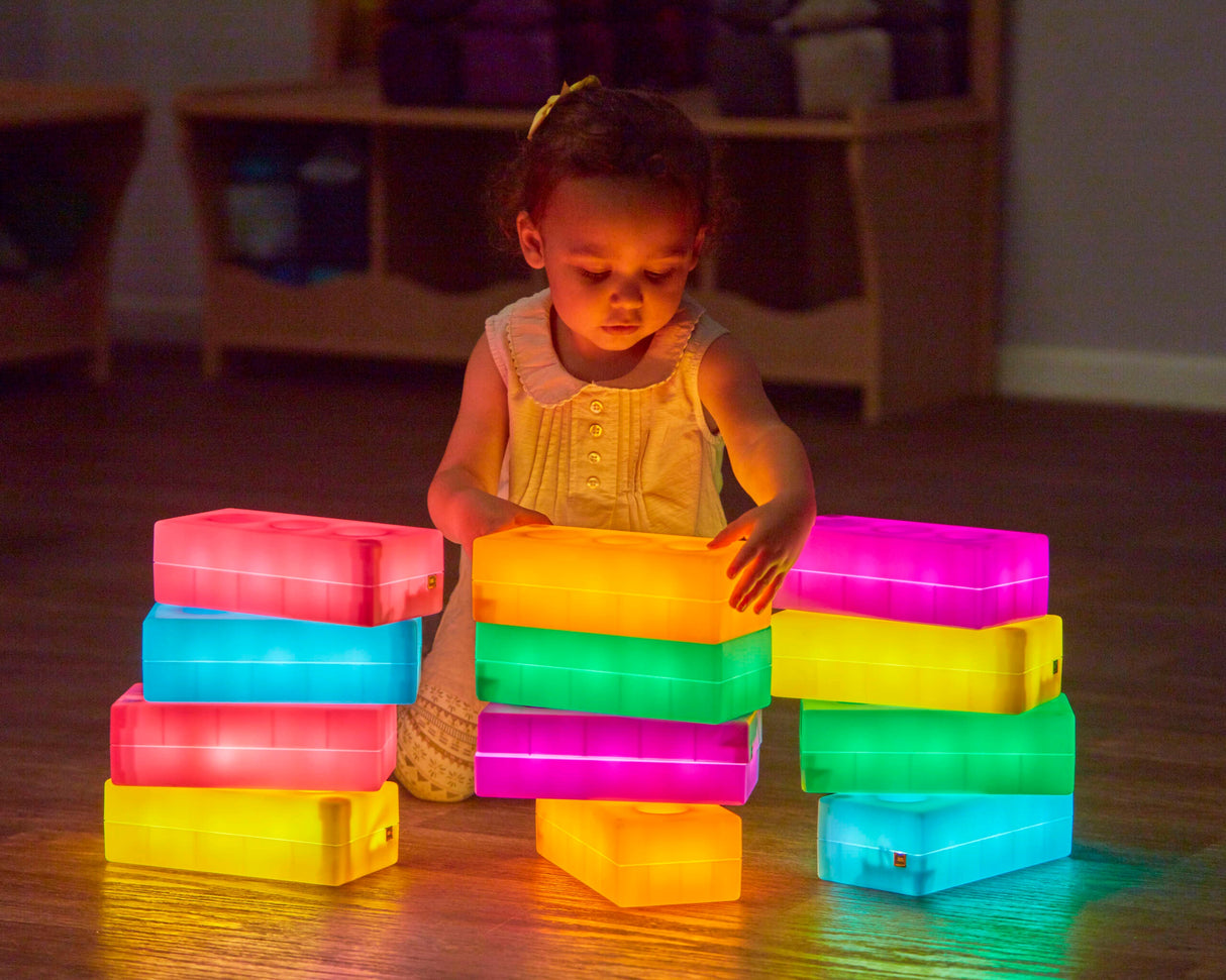 TTS Light Up Glow Construction Bricks 12pk EY10970B