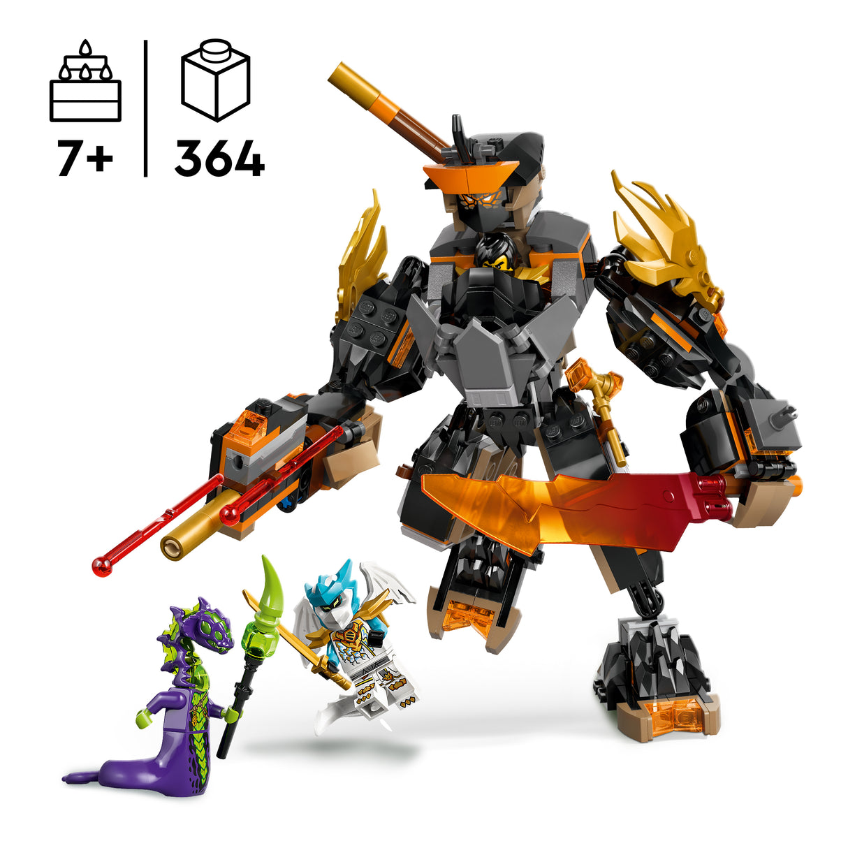 LEGO Ninjago Cole's Mission Mech & Dragon Zane 71854L