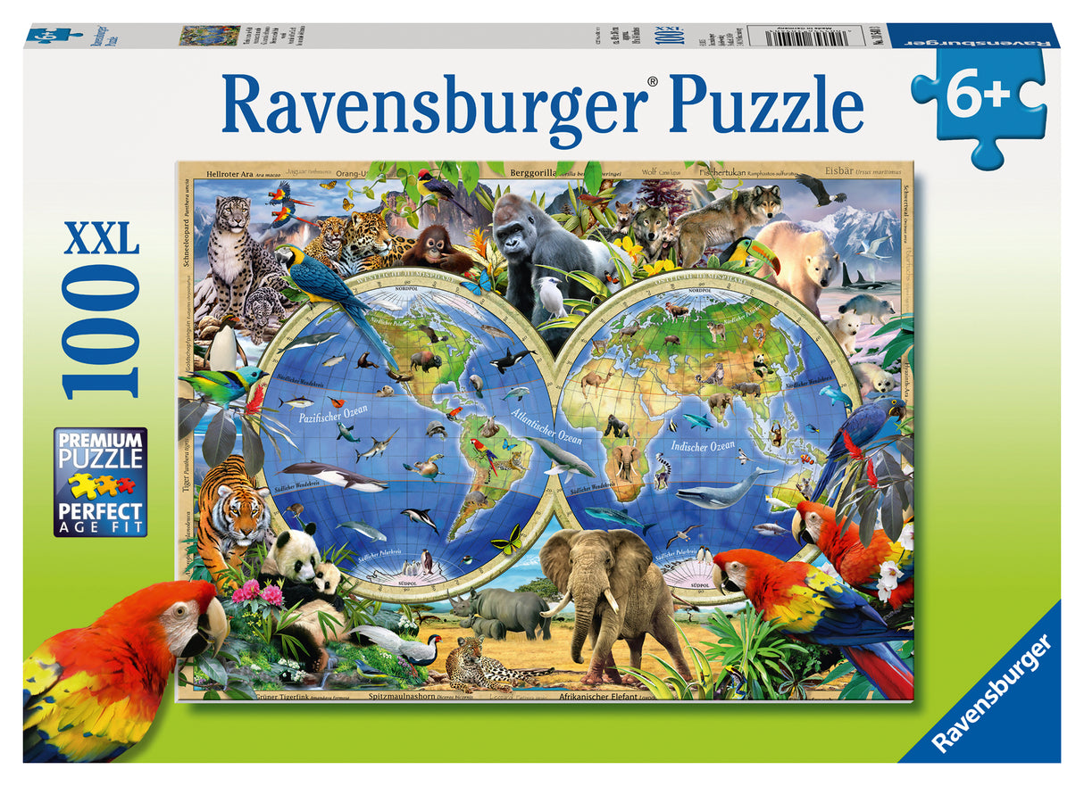 Ravensburger Puzzle 100 pc Animals of the World 105403V