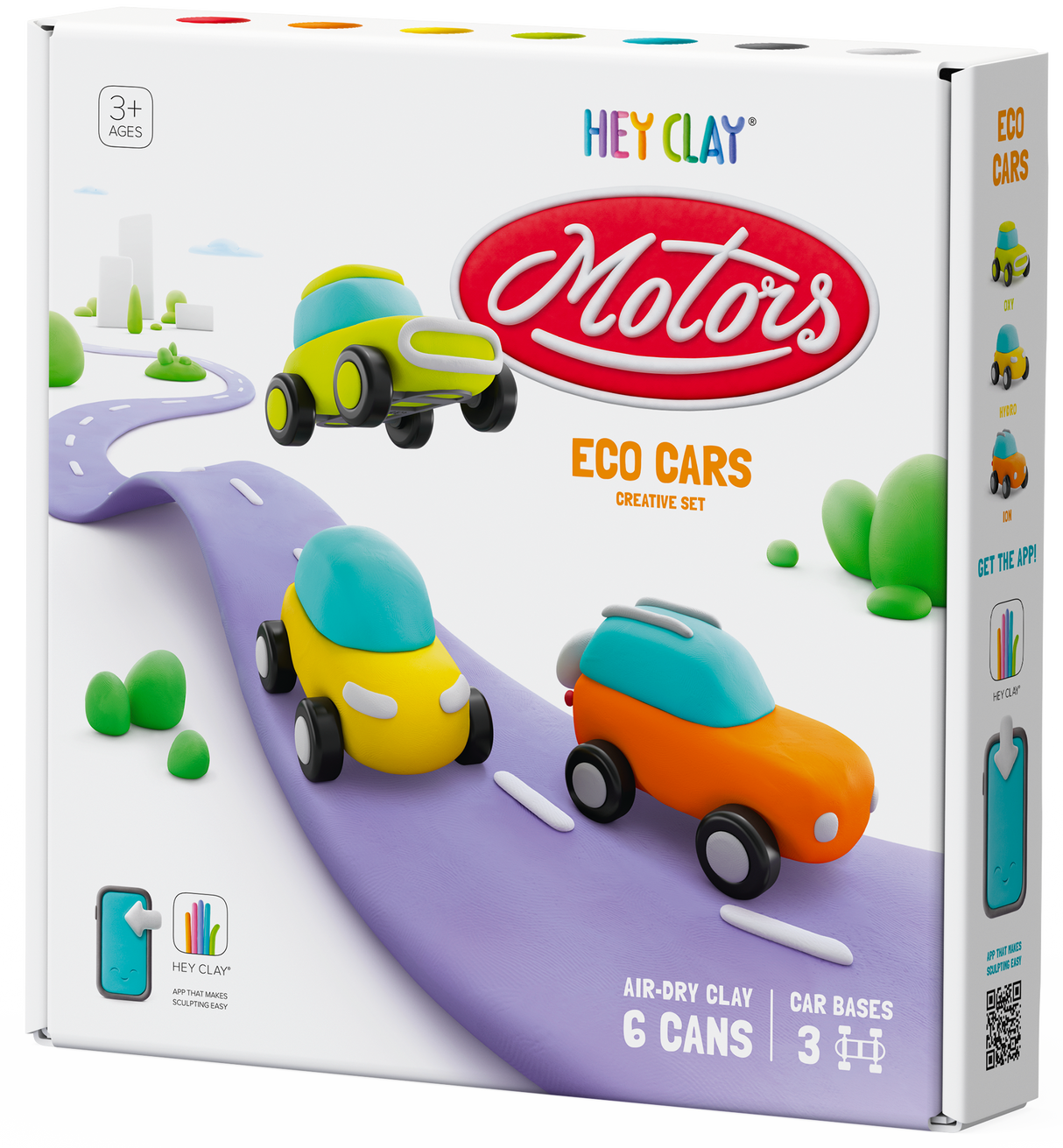 HEY CLAY Modeling Clay Eco Cars with Wheels 60901E