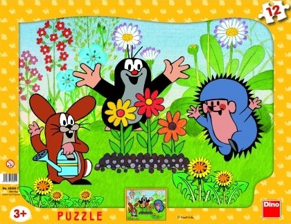 Dino Frame Puzzle 12 pc, The Mole Gardener  30304D