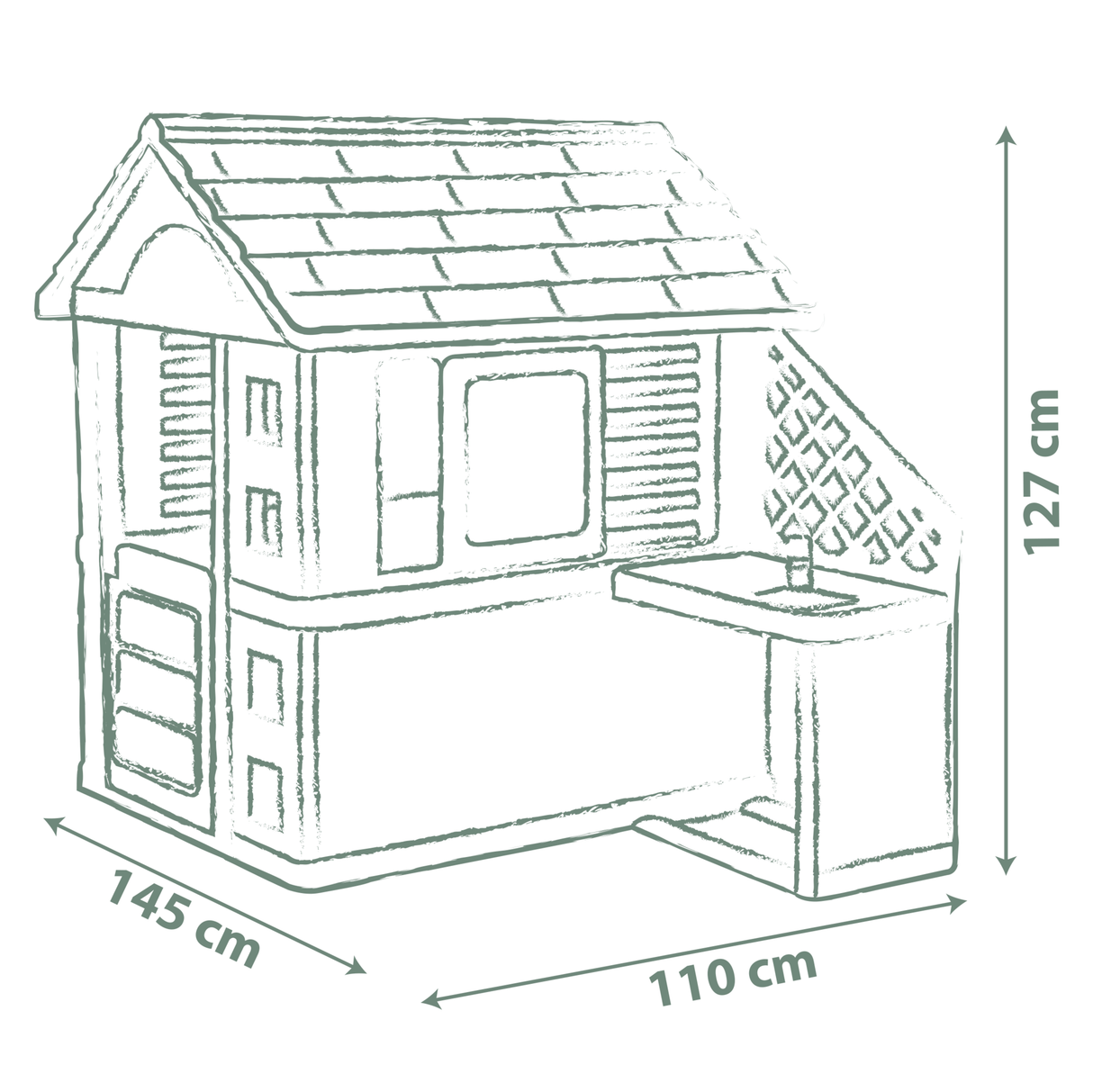 Smoby Playhouse + Kitchen 810738S