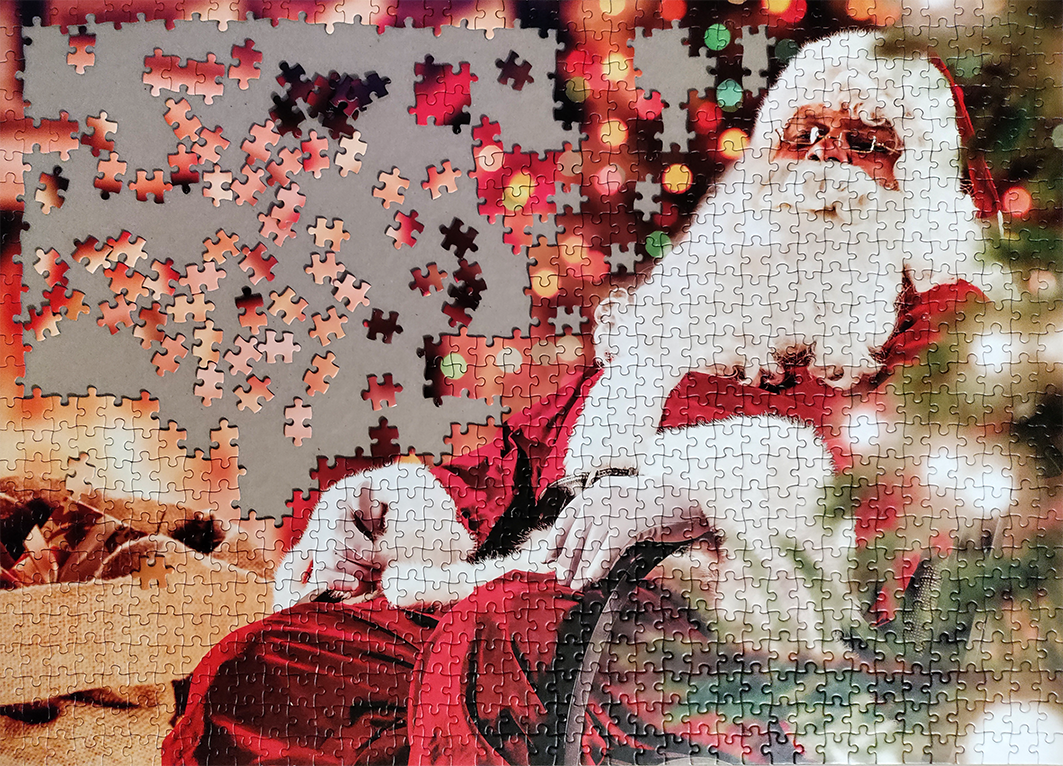 Tactic puzzle 1000 pc Santa Claus in a Rocking Chair 58667T