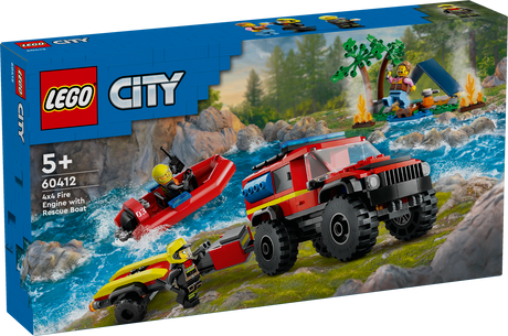 LEGO City 4x4 Fire Engine with Rescue Boat 60412L