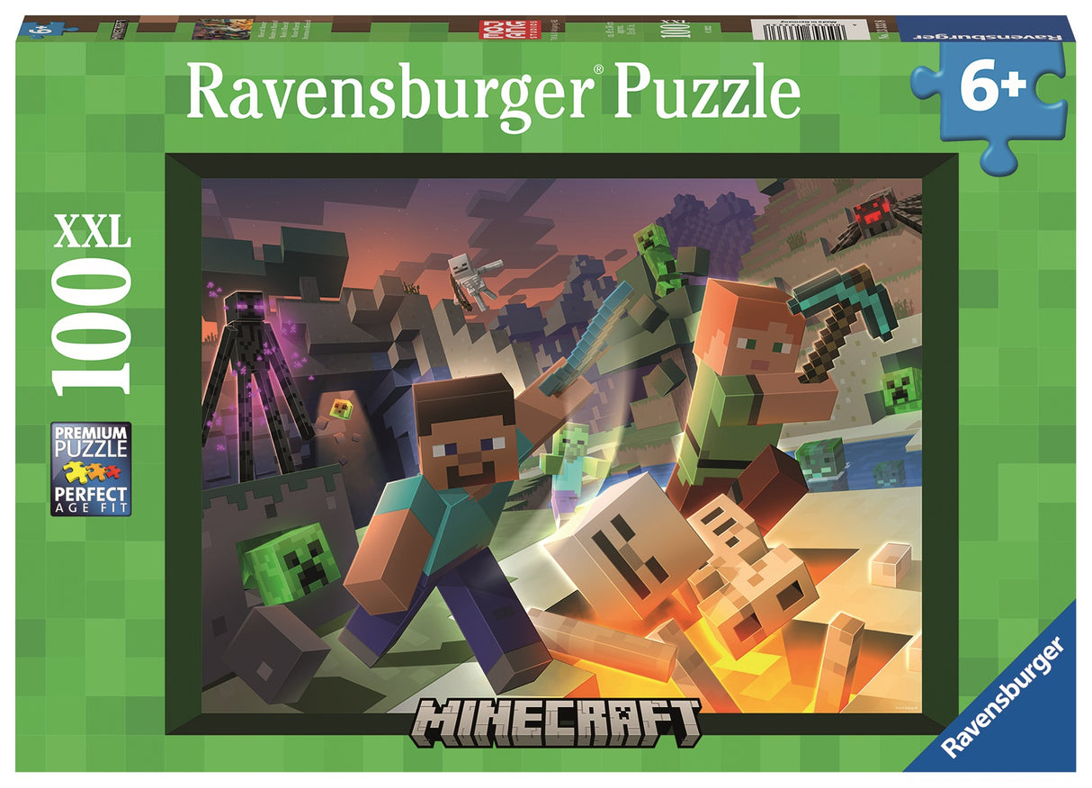 Ravensburger puzzle 100 Pc Minecraft Monsters 133338V