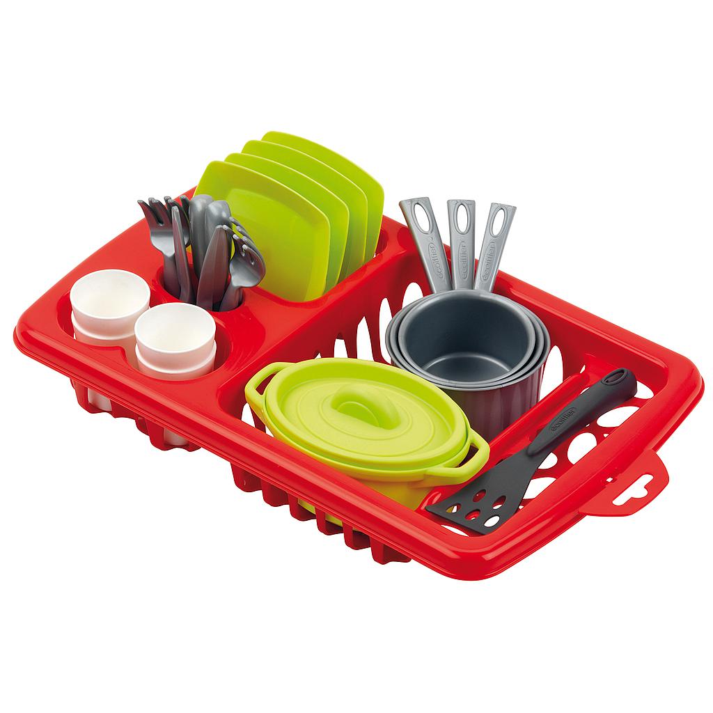 Ecoiffier Dishes on a Drying Rack 8/956S