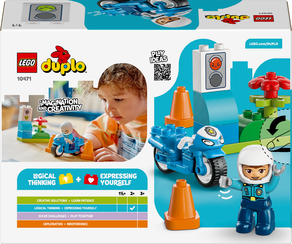 LEGO DUPLO Blue Police Motorcycle 10471L