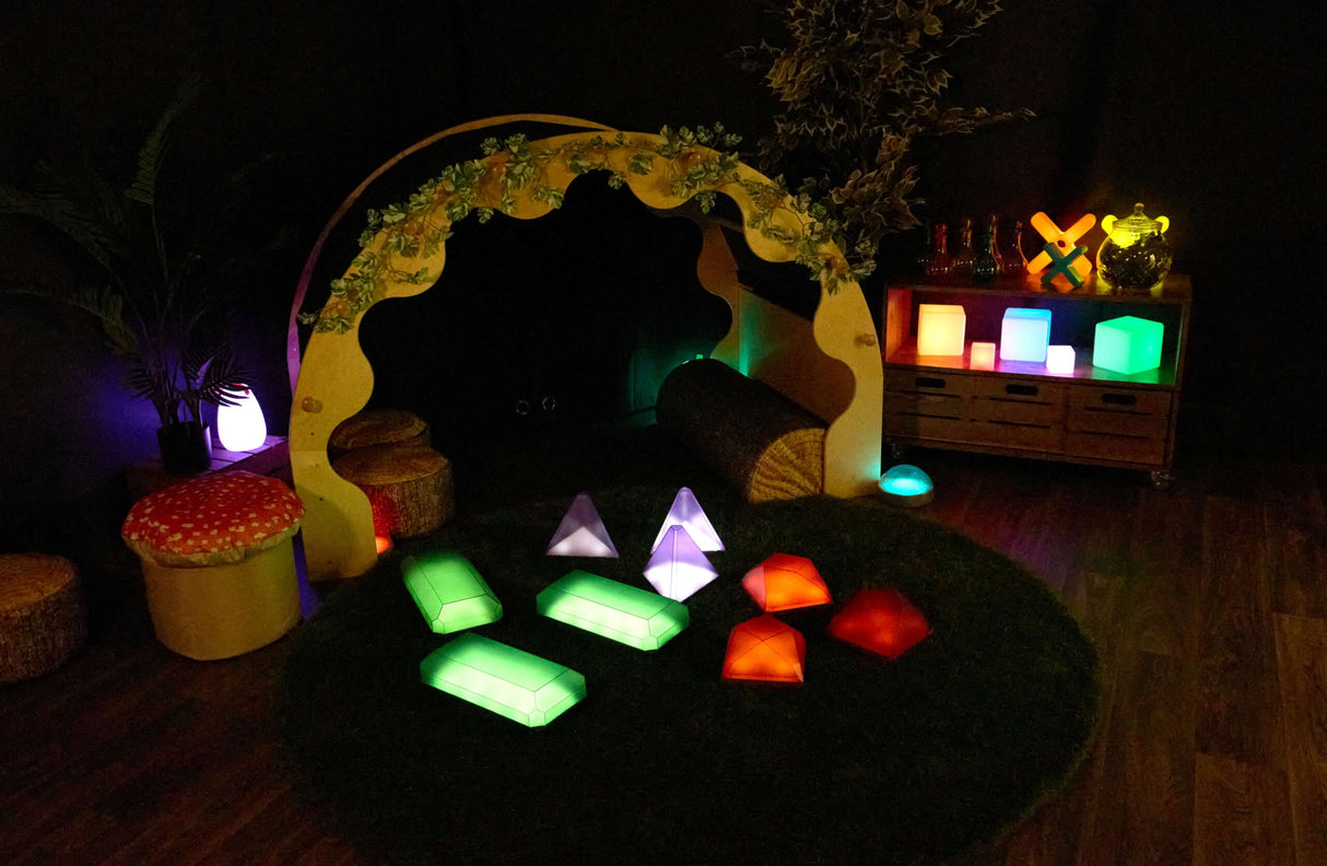 TTS Glow Jewelled Square 3pk EL46809B