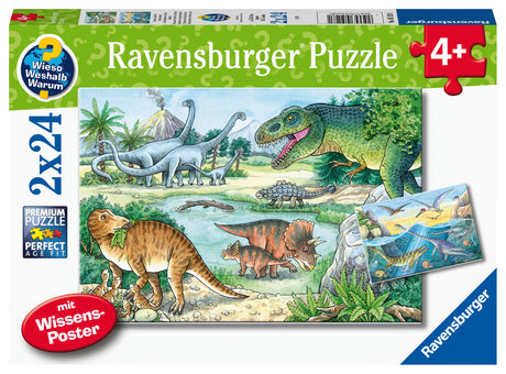 Ravensburger Puzzle 2x24 pc Dinosaurs 051281V