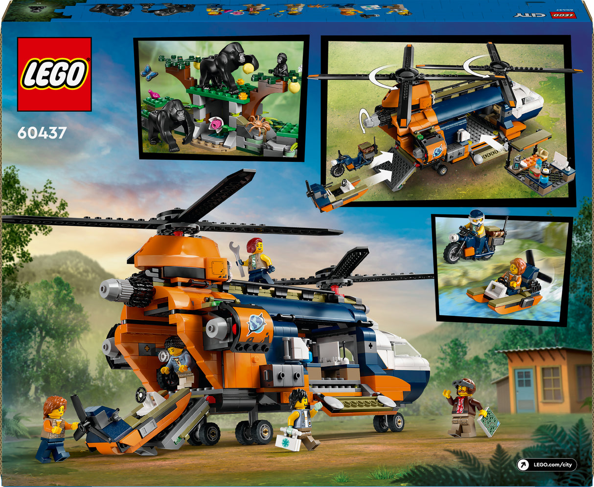 LEGO City Jungle Explorer Helicopter at Base Camp 60437L