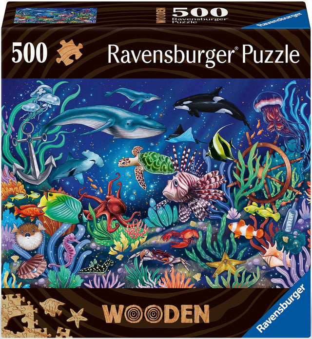 Ravensburger Wooden Puzzle 500 pc Underwater World 175154V