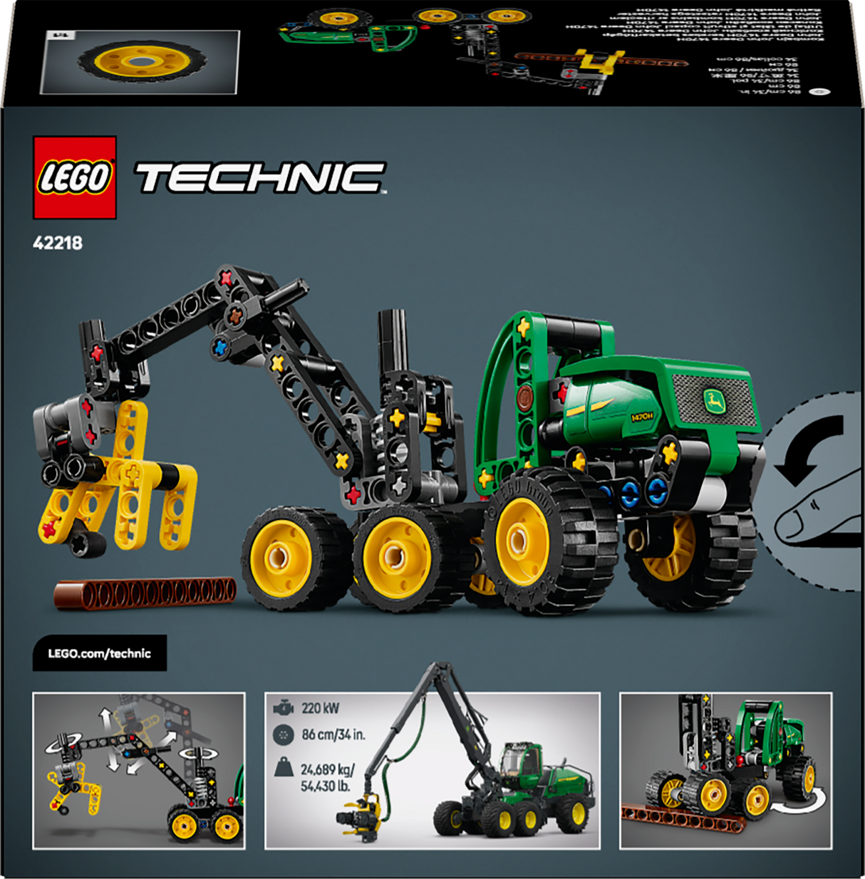 LEGO Technic John Deere 1470H Wheeled Harvester 42218L