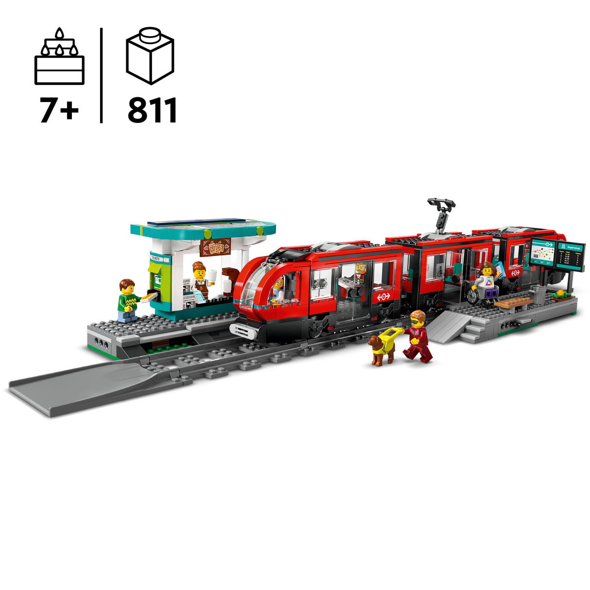 LEGO City Downtown Streetcar and Station 60423L