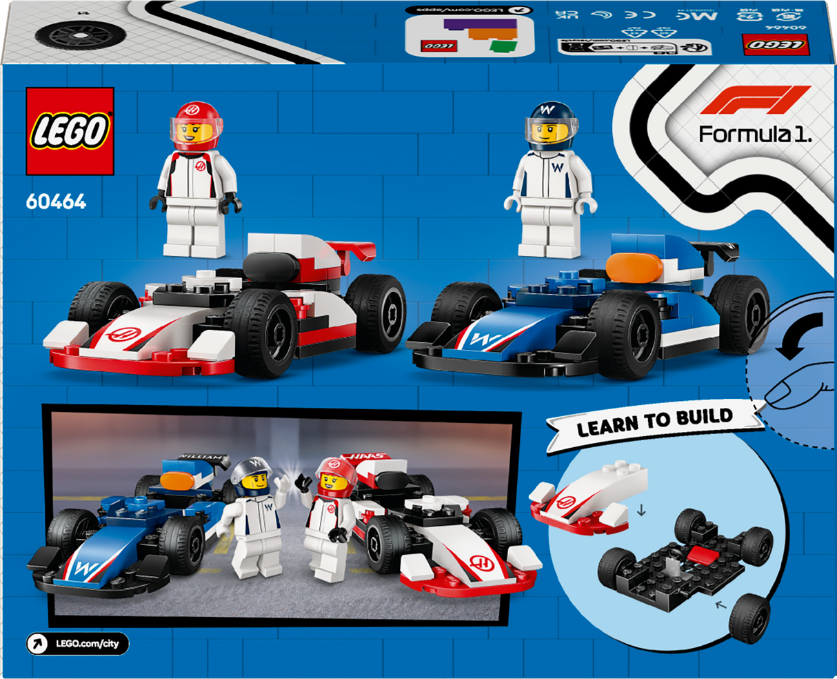 LEGO City F1 Williams Racing & Haas F1 Race Cars 60464L
