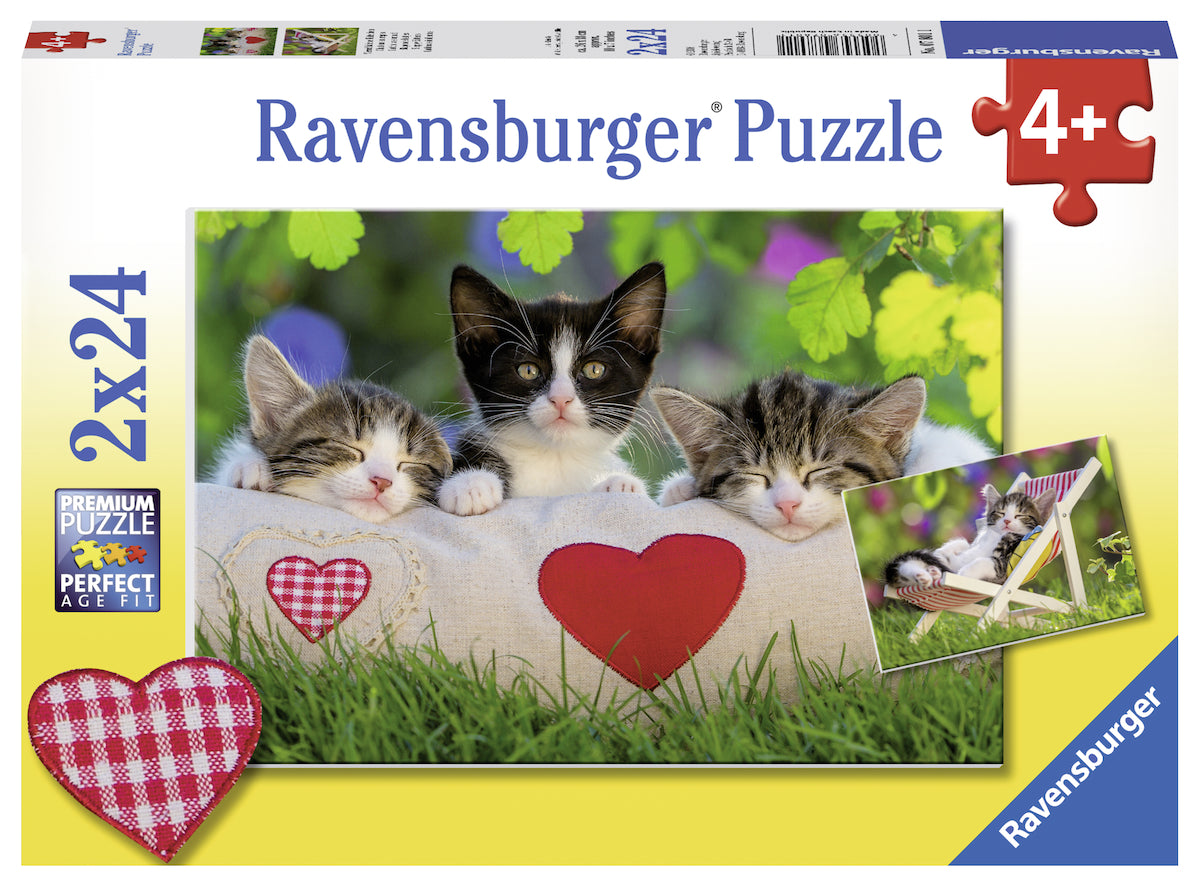 Ravensburger Puzzle 2x24 pc Cats  078011V