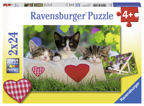 Ravensburger Puzzle 2x24 pc Cats  078011V