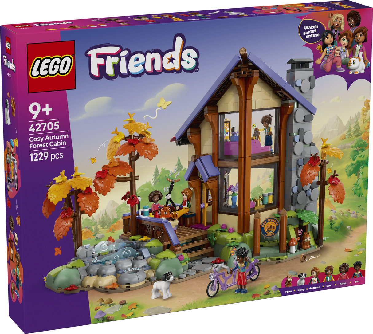 LEGO Friends Cozy Fall Forest Cabin 42705L