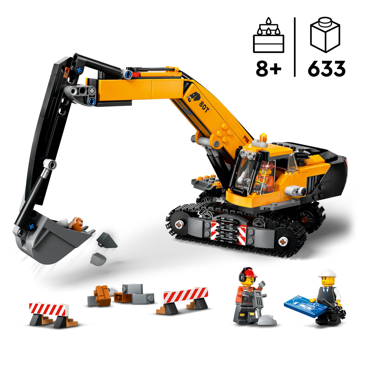 LEGO City Yellow Construction Excavator 60420L