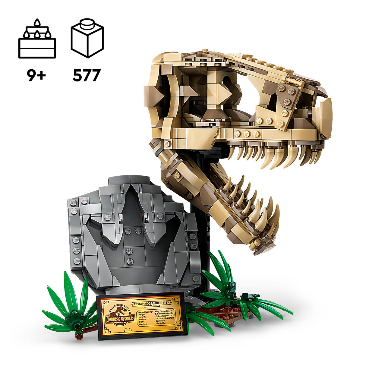 LEGO Jurassic World Dinosauruse Dinosaur Fossils: T. rex Skull 76964L
