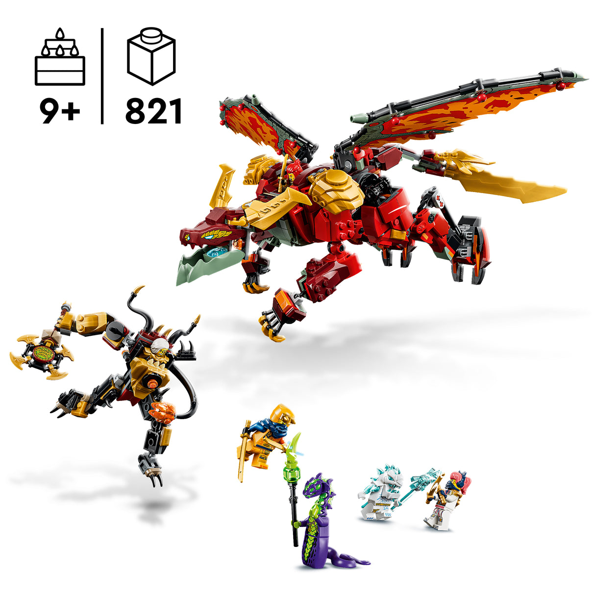 LEGO Ninjago Wyldfyre's Transforming Dragon Mech 71868L