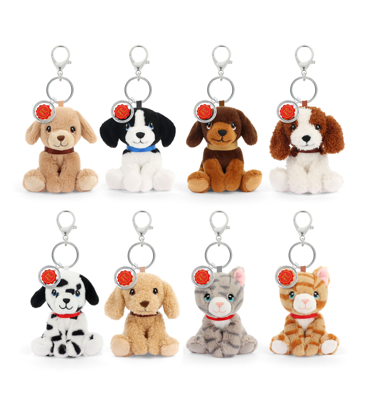Keel Toys Keeleco Bag Charm: Puppy & Kitty Love, 12 cm - 8 designs BC4468K
