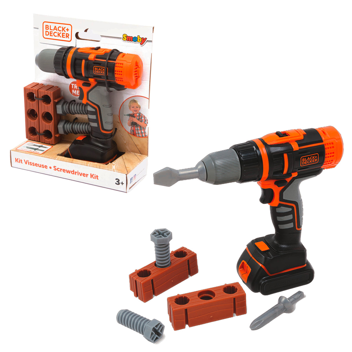 Smoby B&D Mechanical Drill & Accessories 360918S
