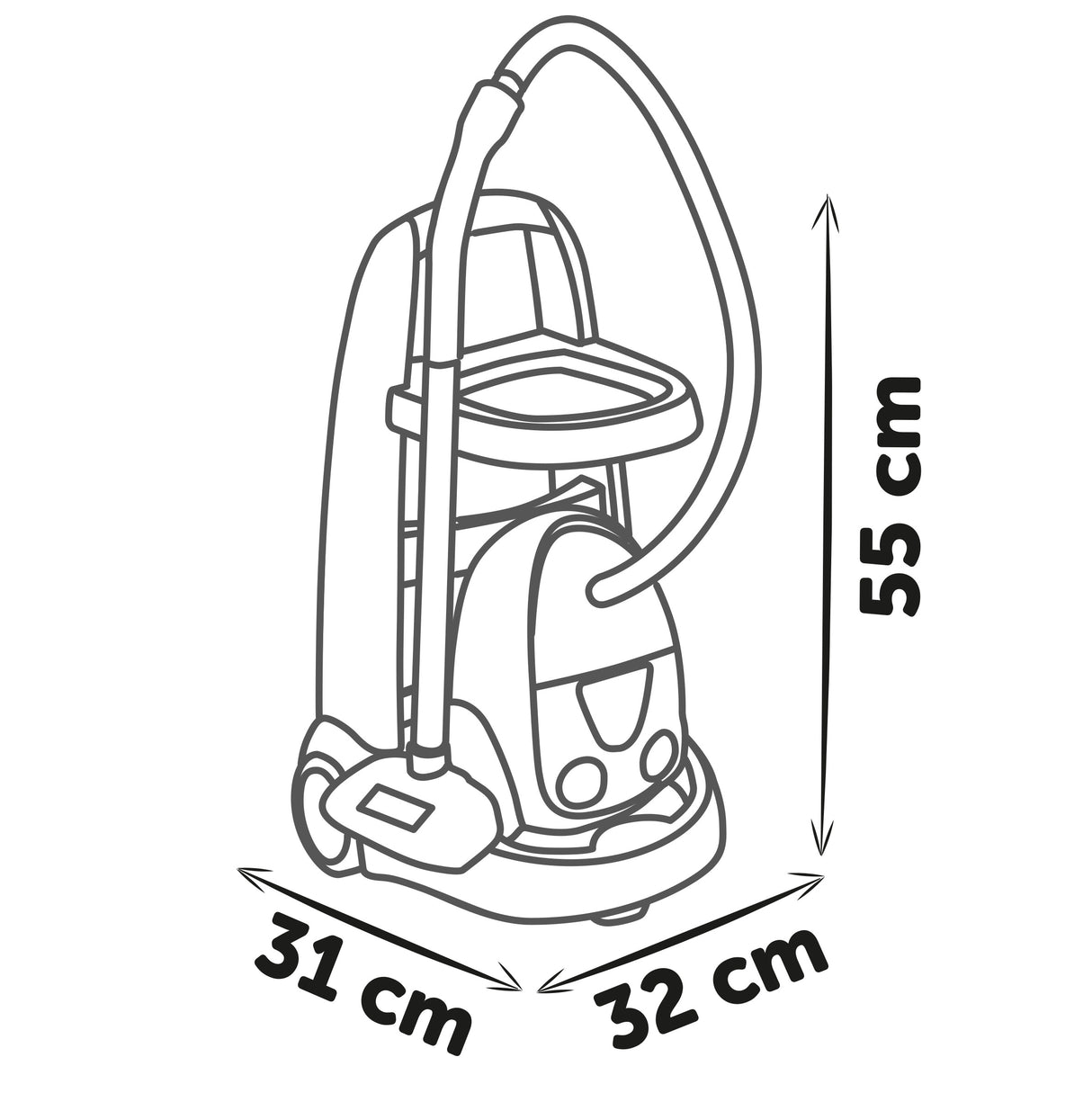 Smoby Cleaning Trolley + Vacuum Cleaner Rowenta 330325S