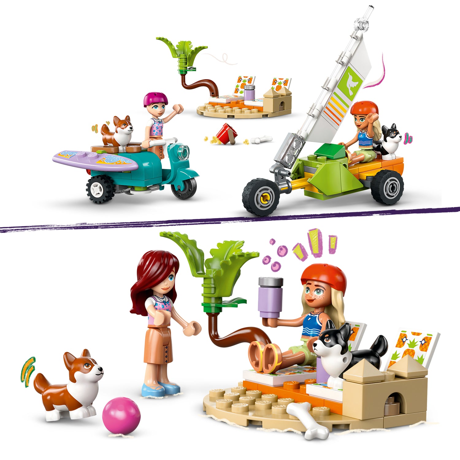 LEGO Friends Surfing Dogs and Scooter Adventure 42641L