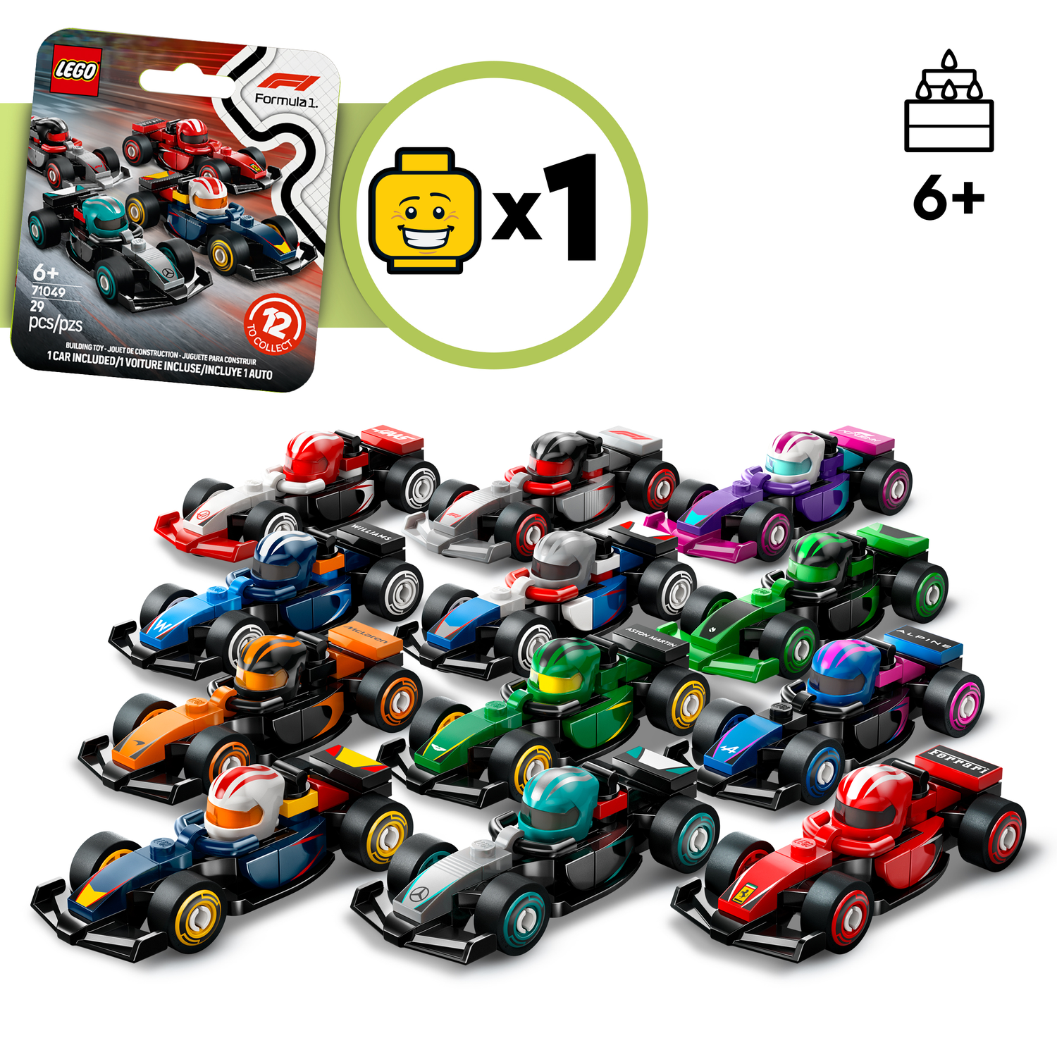 LEGO F1® Collectible Race Cars 71049L