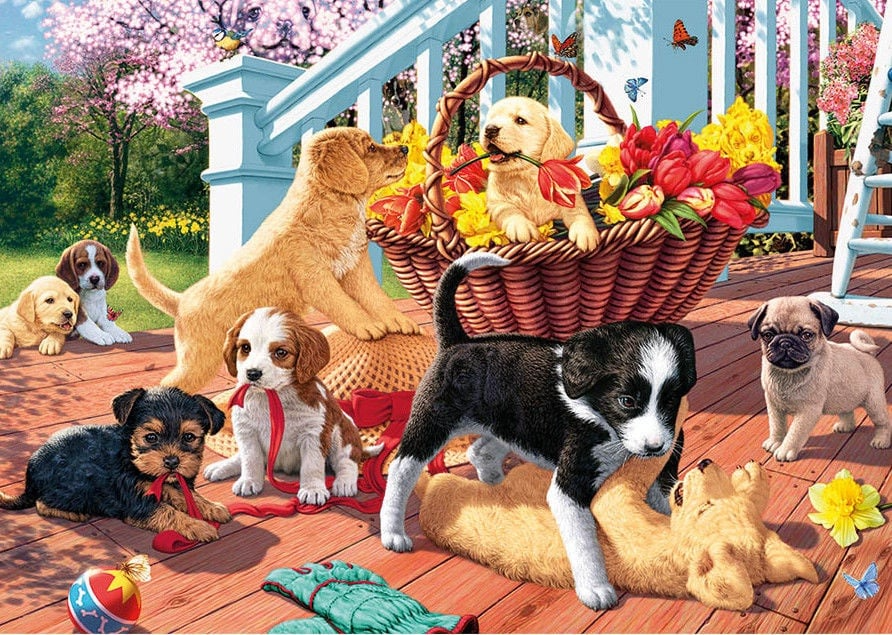 Dino Secret Puzzle 1000 pc Puppies 53255D