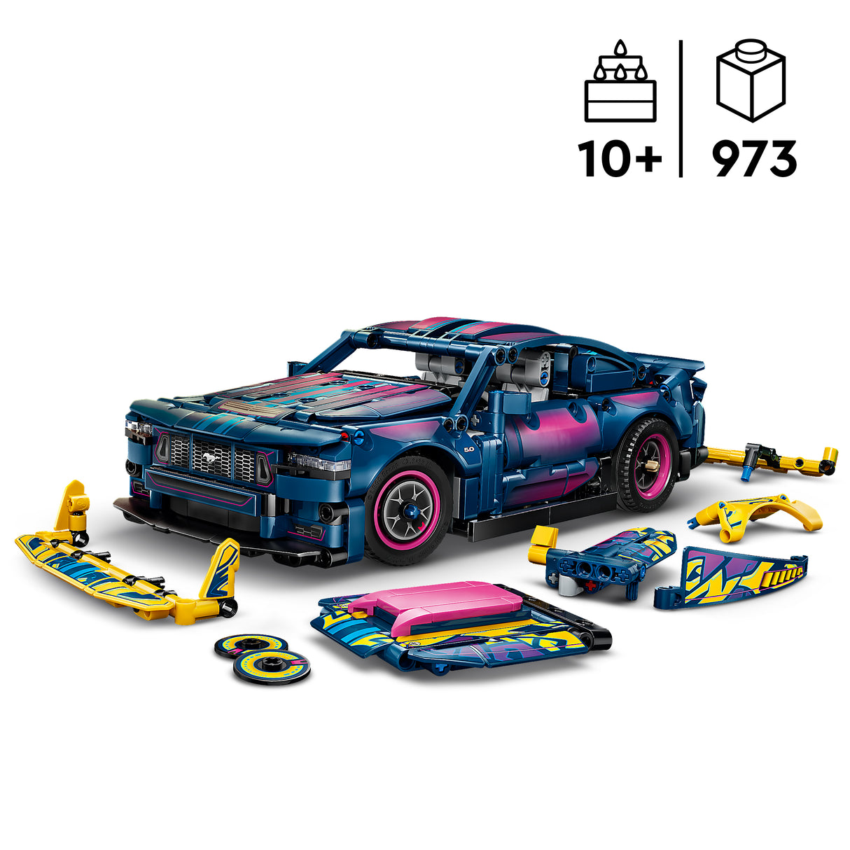 LEGO Technic Custom Garage Ford Mustang GT Car 42236L