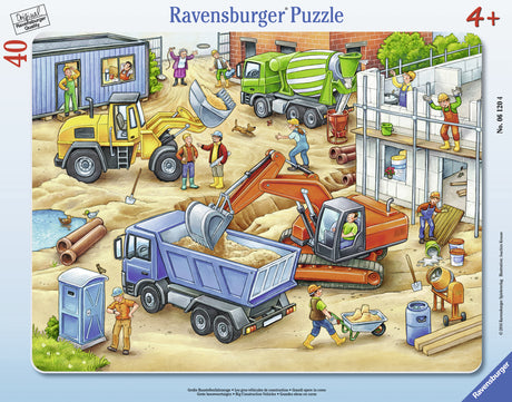 Ravensburger Frame Puzzle 40 pc Large construction Site 061204V