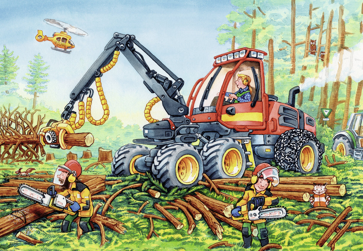 Ravensburger Puzzle 2x24 pc Diggers at Work 078028V