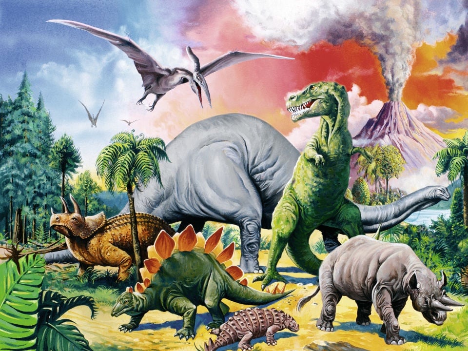 Ravensburger Puzzle 100 pc Among the Dinosaurs 109579V