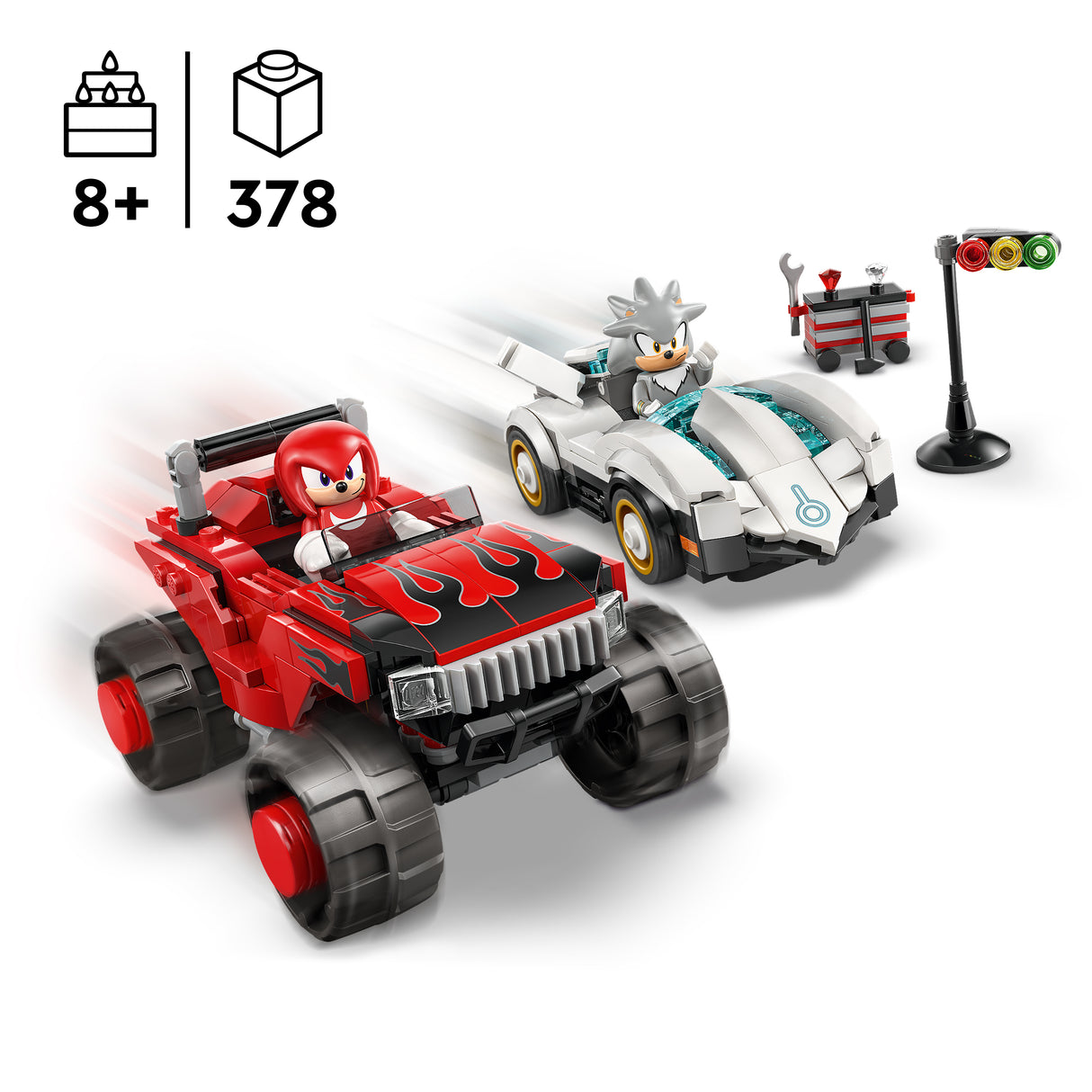 LEGO Sonic Silver's Car vs. Knuckles' Monster Truck 77118L