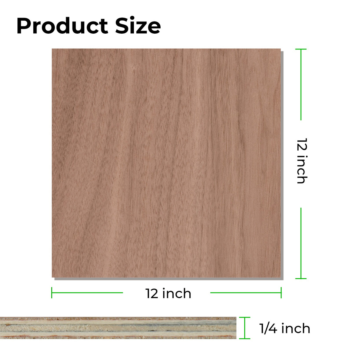 xTool Plywood: Walnut, 3mm 30*30cm, 6pcs P5020089