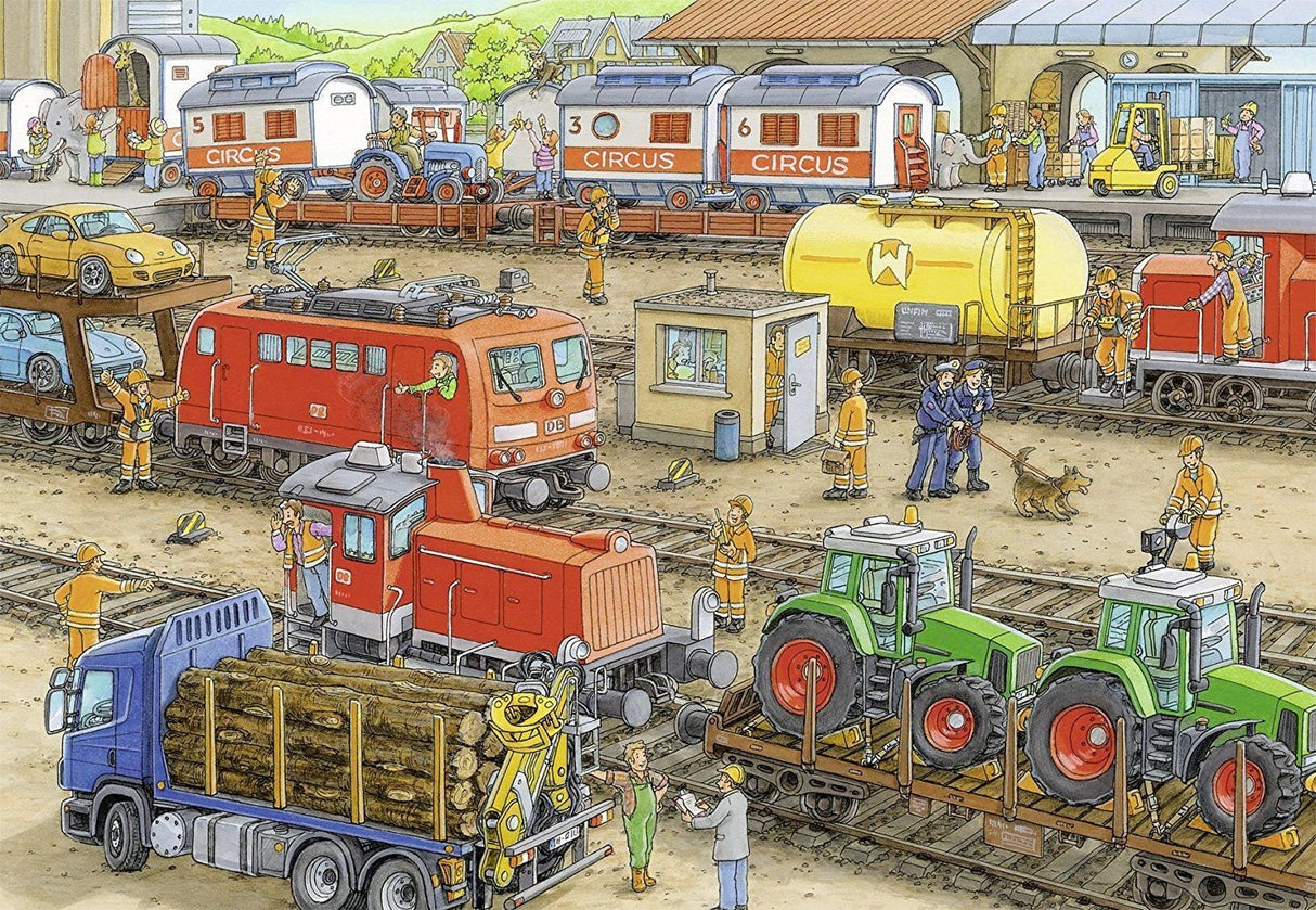 Ravensburger Puzzle 2x24 pc Busy Train Station 091911V