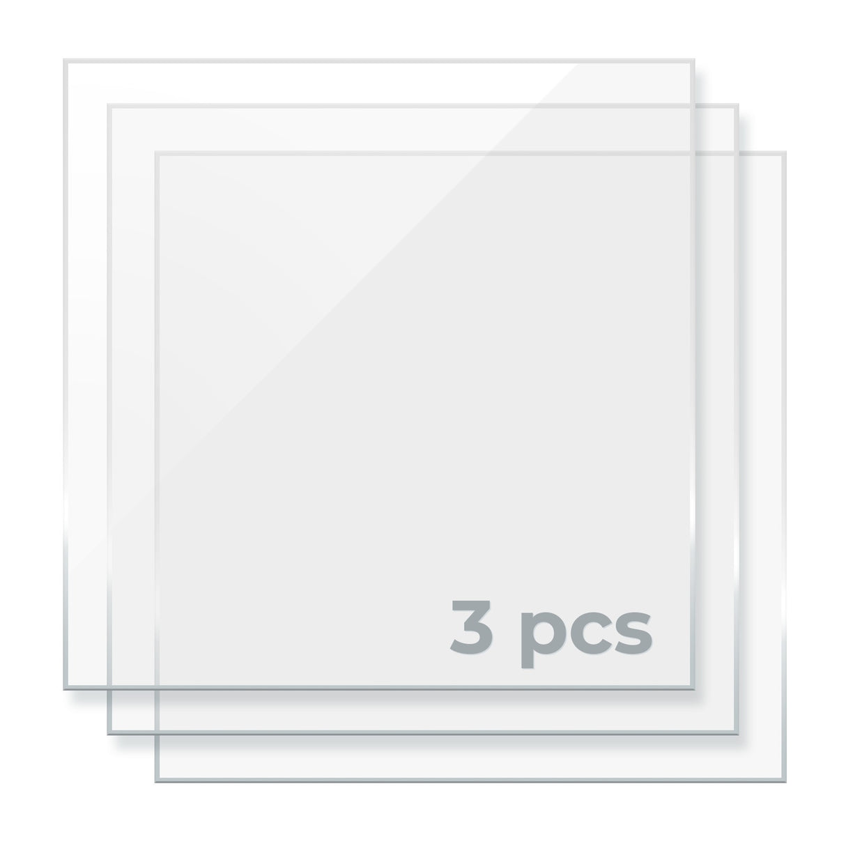 xTool Acrylic Plexiglass Sheets: Clear Transparent Glossy, 3mm 30*30cm, 3pcs P5020212