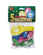 Bini Number 6 Balloons, 5 Pieces 80506-6H