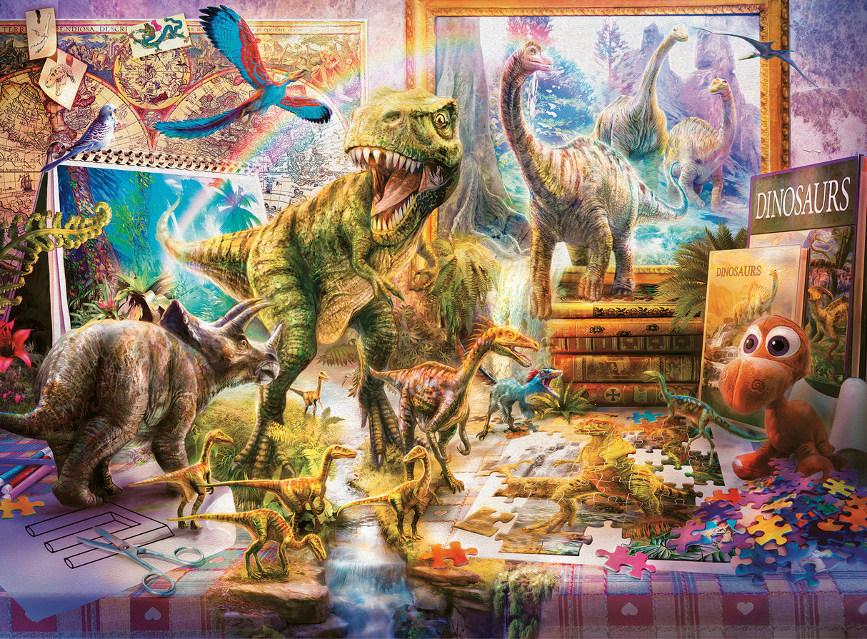 Ravensburger Puzzle 100 pc Dinosaurs in Kids room 12000863V