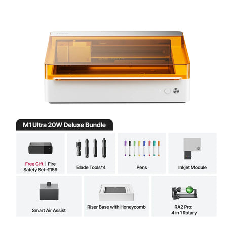 xTool M1 Ultra 20W Craft Machine Deluxe Bundle P1030692-DELUXE